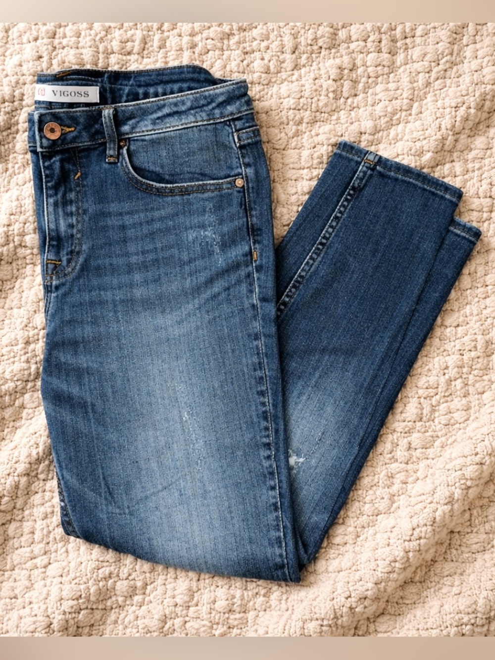 Vigoss Light Blue Straight Leg Jeans - Picture 2 of 6